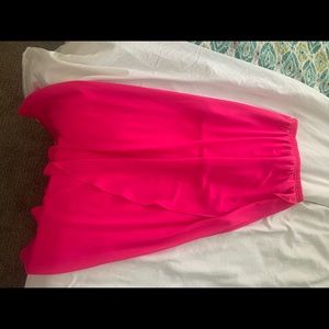 Hot pink maxi skirt